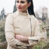 Γυναικείο δερμάτινο μπουφάν