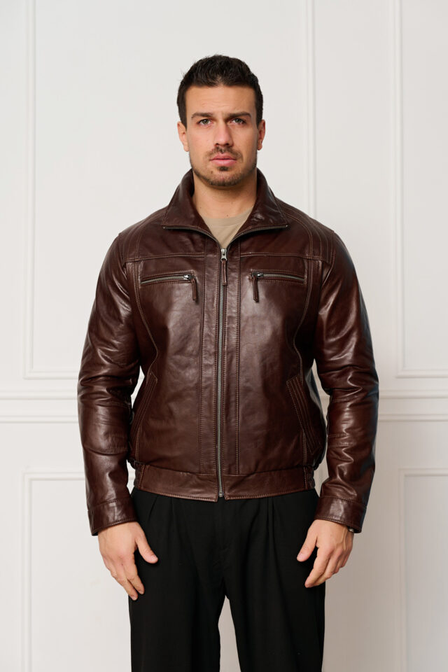 Ανδρικό δερμάτινο μπουφάν